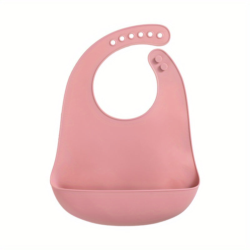 1 bavoir en silicone pour bébé, bavoir uni pour nourrisson — Monptitlou