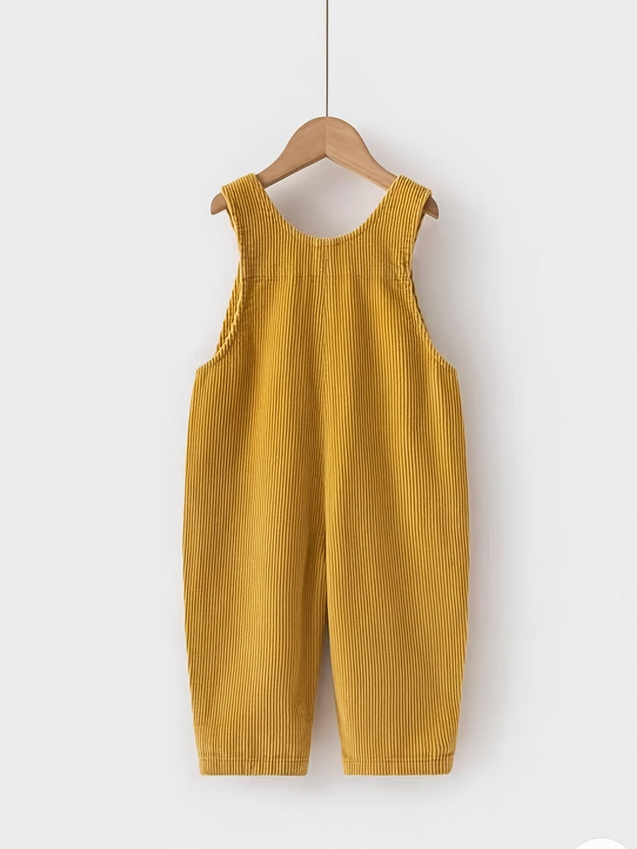 Salopette Bébé Printemps et Automne Fille Style Étranger Velours Côtelé — Monptitlou