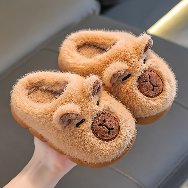 Chaussures d'hiver en peluche Capybara pour garçons et filles, bébés — Monptitlou Image