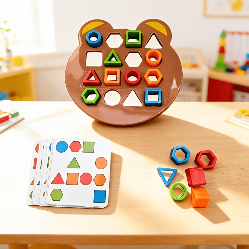 Jeu de puzzle éducatif en forme d'ours avec accessoires — Monptitlou