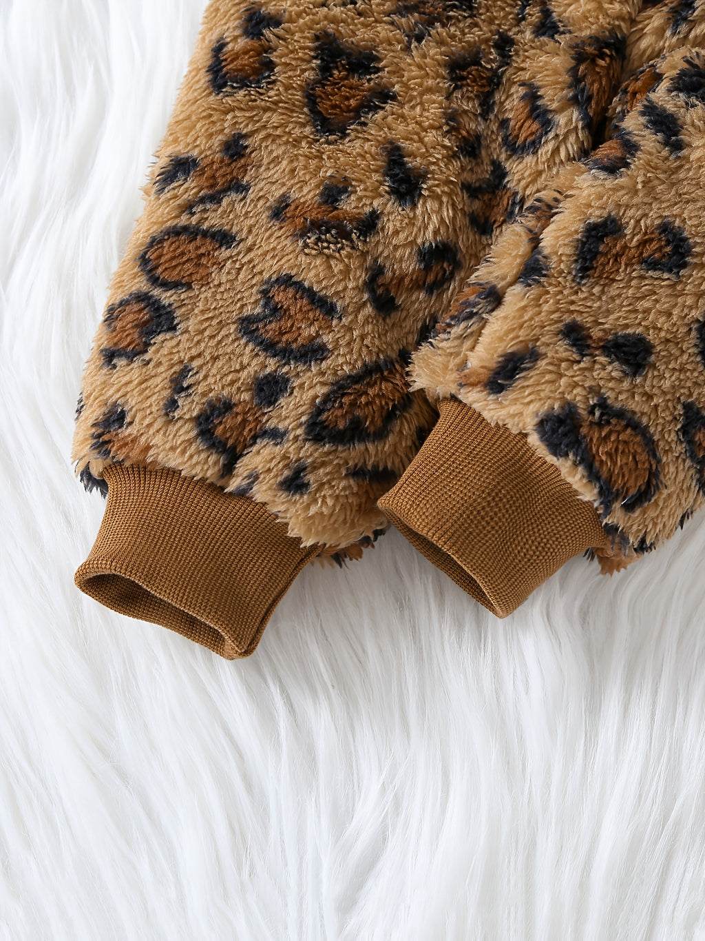 Ensemble Bébé Petite Fille Automne Hiver Imprimé Léopard — Monptitlou