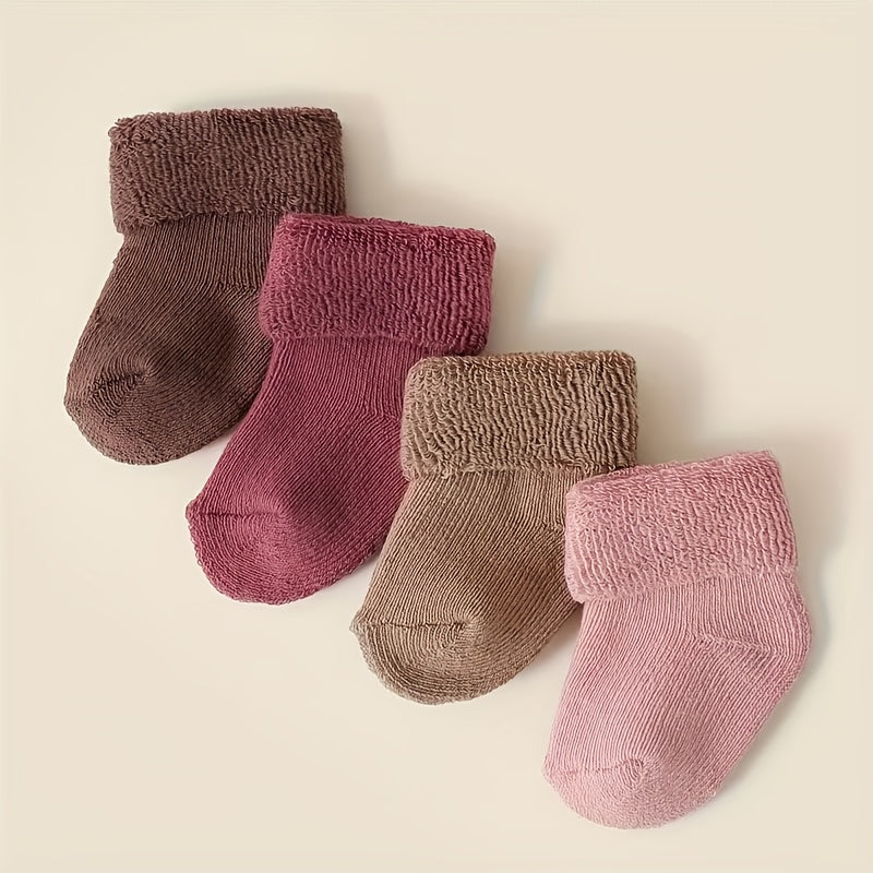 4/8 Paires Chaussettes Bébé Garçon Fille Automne Hiver Épaises Chaudes — Monptitlou