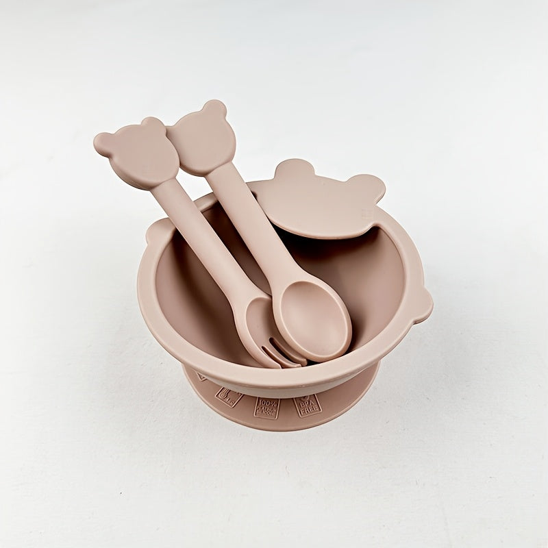 Ensemble de vaisselle pour tout-petits en silicone alimentaire — Monptitlou