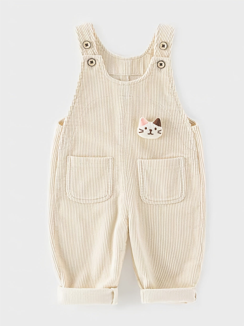 Salopette Bébé Printemps et Automne Fille Style Étranger Velours Côtelé — Monptitlou