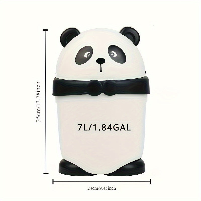 Poubelle Panda avec Couvercle Rabattable — Monptitlou