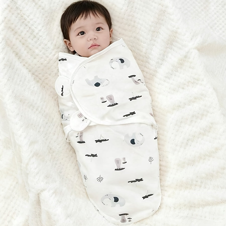 Couverture d'emmaillotage pour bébé, conception adhésive — Monptitlou