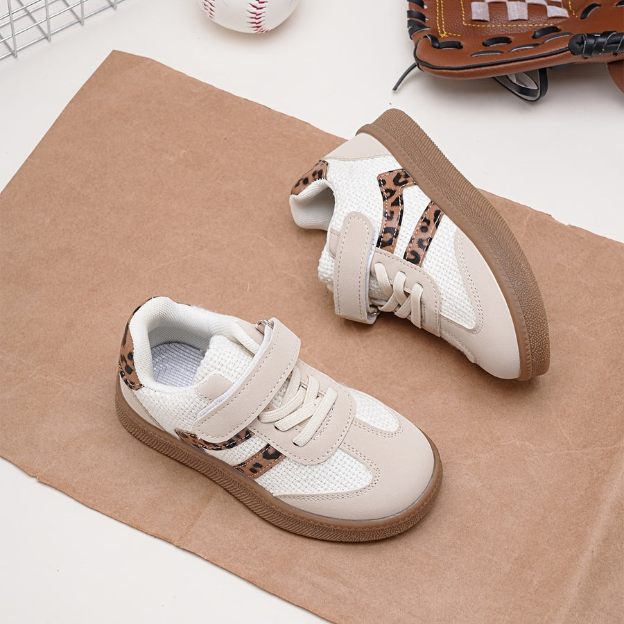 1 Paire de Baskets Décontractées à la Mode à Imprimé Léopard et à — Monptitlou