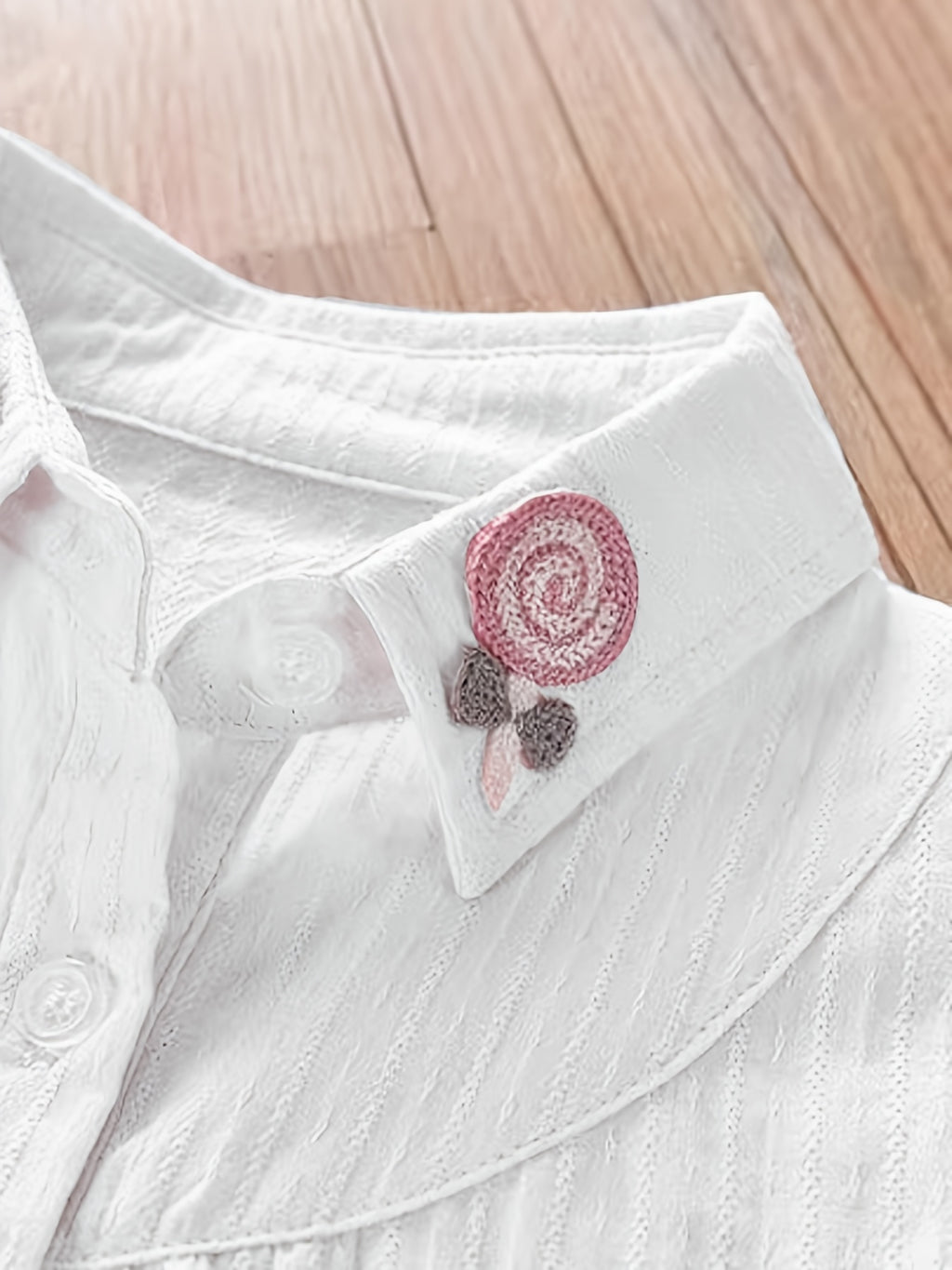 Chemise Brodée à Manches Longues pour Fille pour Printemps/Automne — Monptitlou
