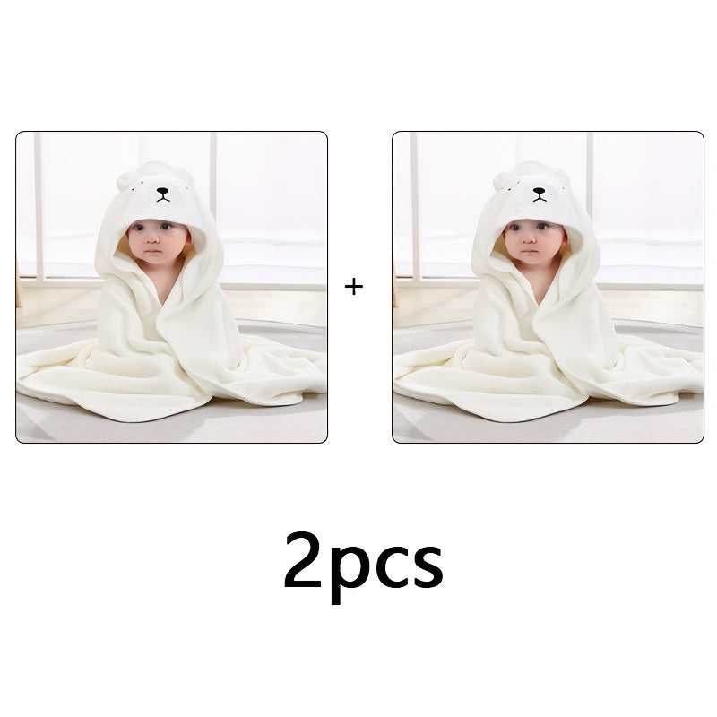 Serviette de bain à capuche pour enfants, 1 pièce/2 pièces — Monptitlou