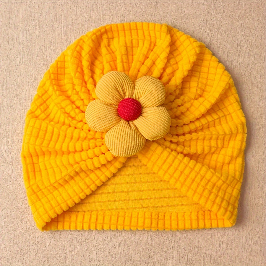 1/2/3 pièces Chapeau Turban à Rayures et Fleurs, Chaud, Confortable — Monptitlou