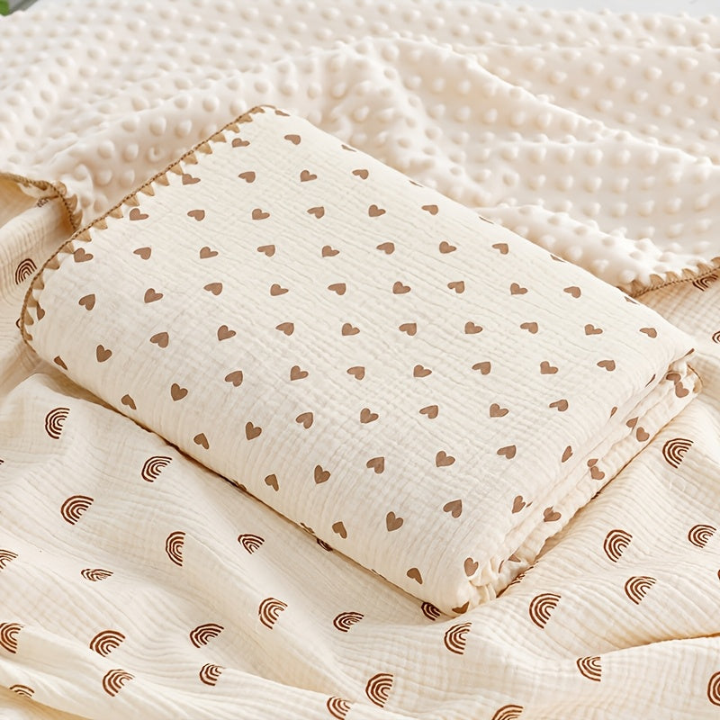 1 couverture + 1 serviette carrée de couleur aléatoire — Monptitlou