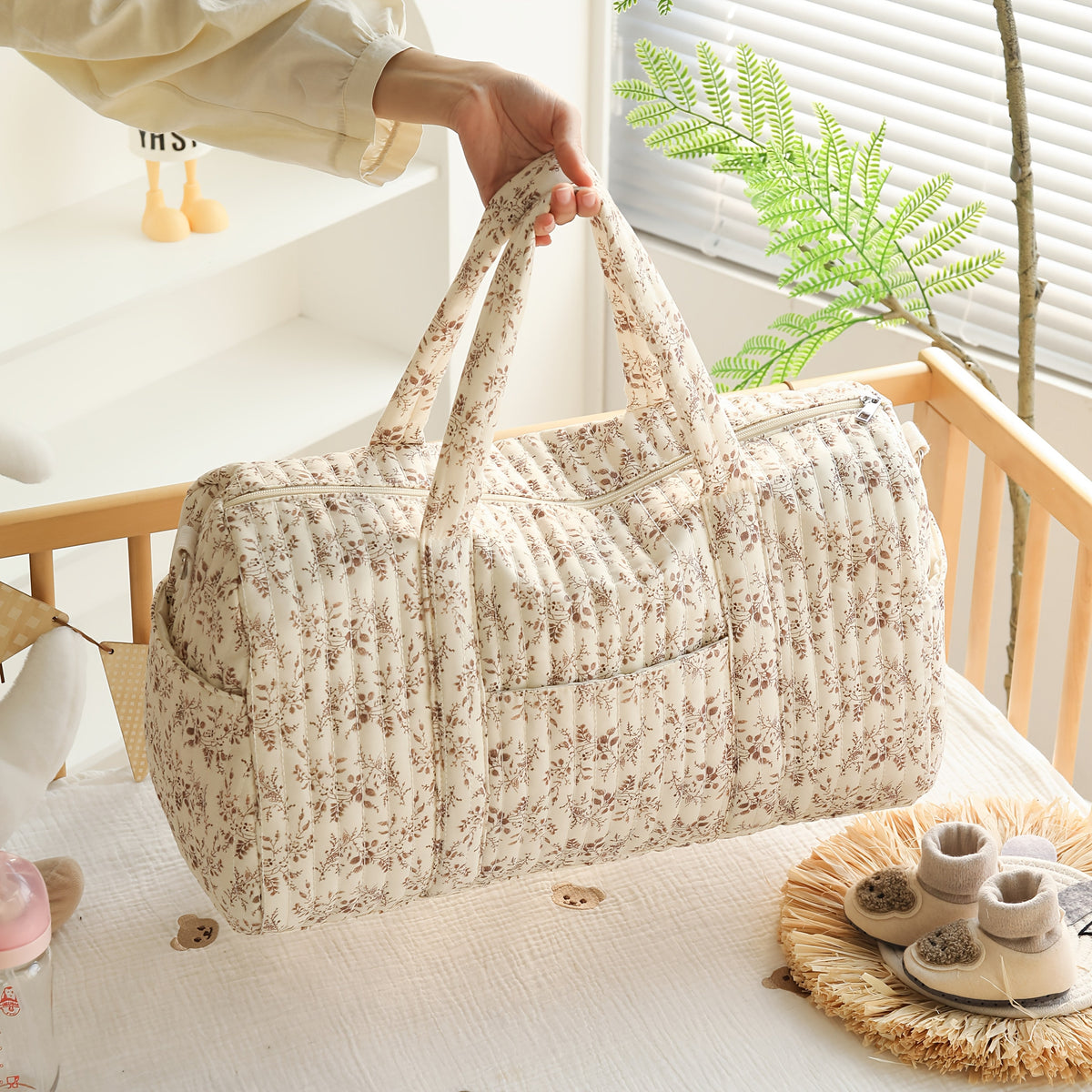 Sac à main imprimé Sac de maman Sac à biberons Sac à couches — Monptitlou Image