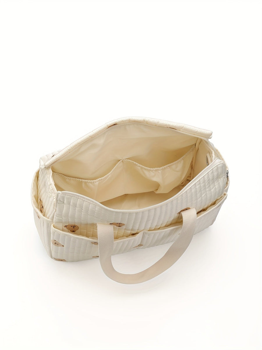 Sac de maternité portable style coréen avec broderie ours — Monptitlou