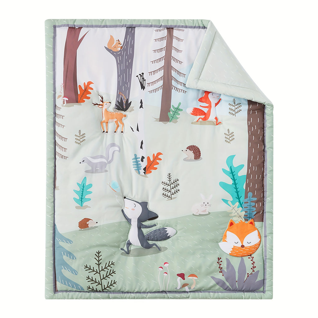 Couette 1 pièce avec imprimé animaux des bois — Monptitlou
