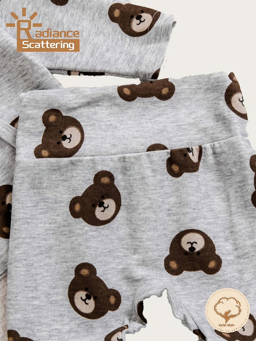 Ensemble deux pièces pour garçon avec imprimé ours — Monptitlou