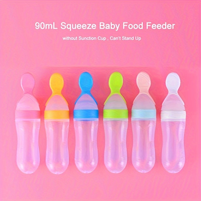 Distributeur de nourriture pour bébé en silicone avec cuillère — Monptitlou