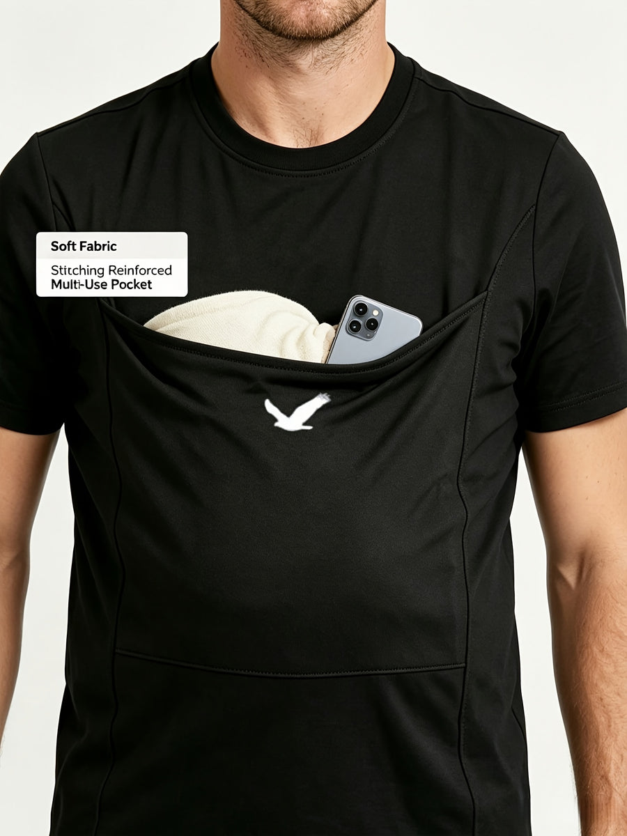 Nouveau ensemble 2 pièces pour homme avec poche de kangourou pour bébé — Monptitlou