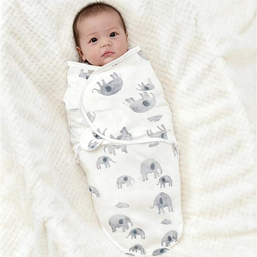 Couverture d'emmaillotage pour bébé, conception adhésive — Monptitlou