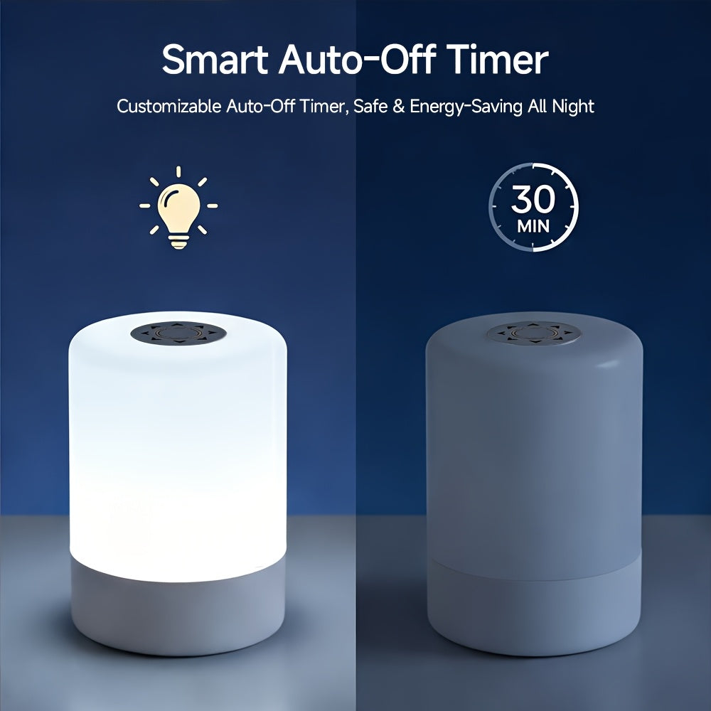 [Lumière blanche chaude] Lampe de nuit LED rechargeable à commande — Monptitlou