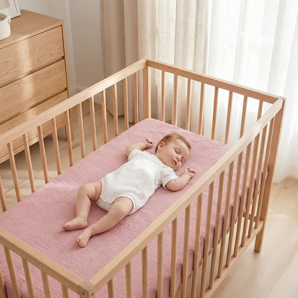 Draps de berceau en mousseline Étoile endormie — Monptitlou