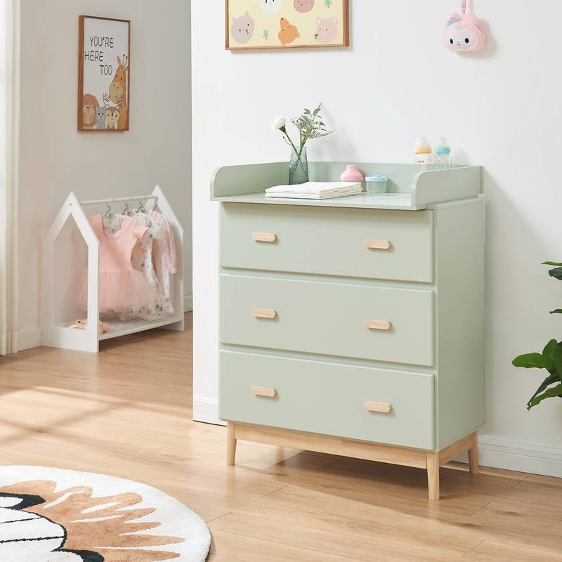 Table à langer Sarievn avec matelas amovible, 100 x 80 x 53 cm — Monptitlou