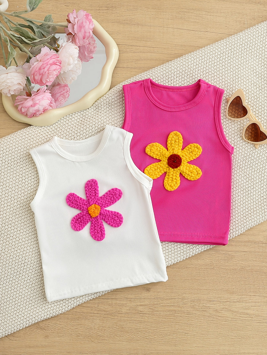 [Parfaits pour l'été] 2 Pièces Ensemble de Hauts Sans Manches Mignons à — Monptitlou