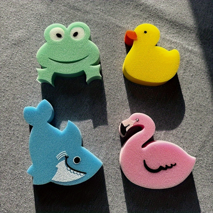 Boules de bain éponge animaux mignons, couleurs aléatoires — Monptitlou