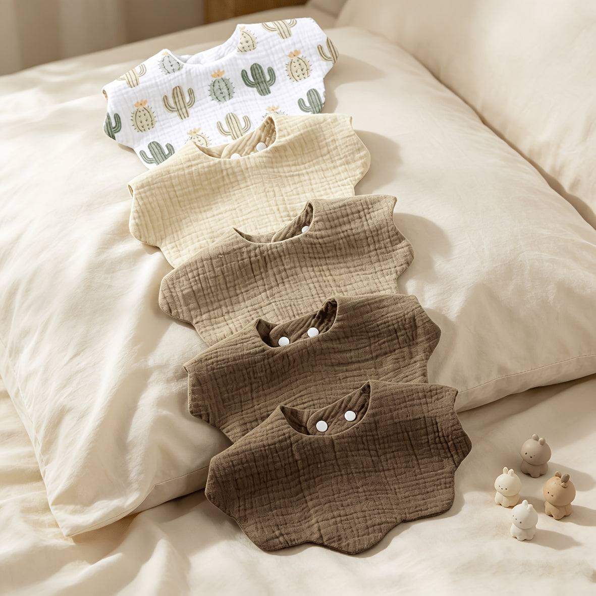 Bavoirs en pur coton pour enfants, garçons et filles — Monptitlou Image