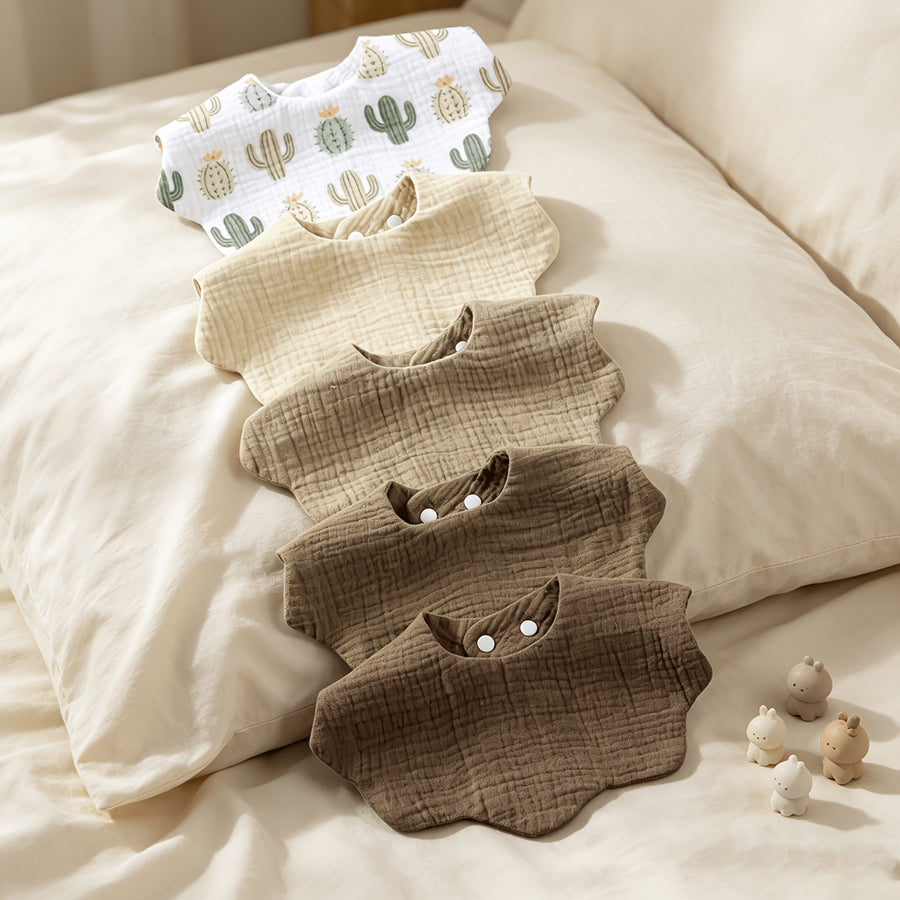 Bavoirs en pur coton pour enfants, garçons et filles — Monptitlou