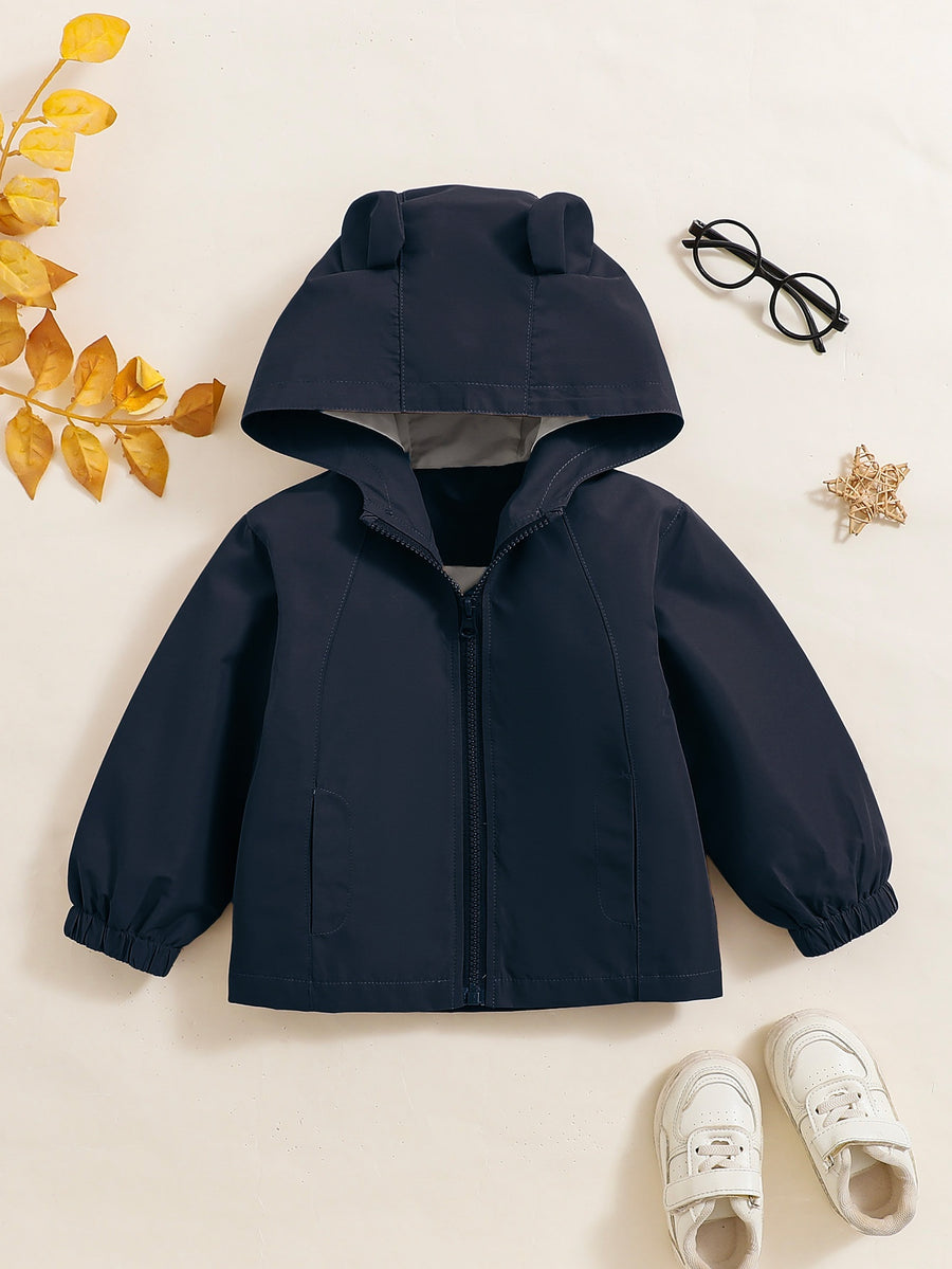 [Manteau trench garçon] Manteau trench à capuche style petites — Monptitlou