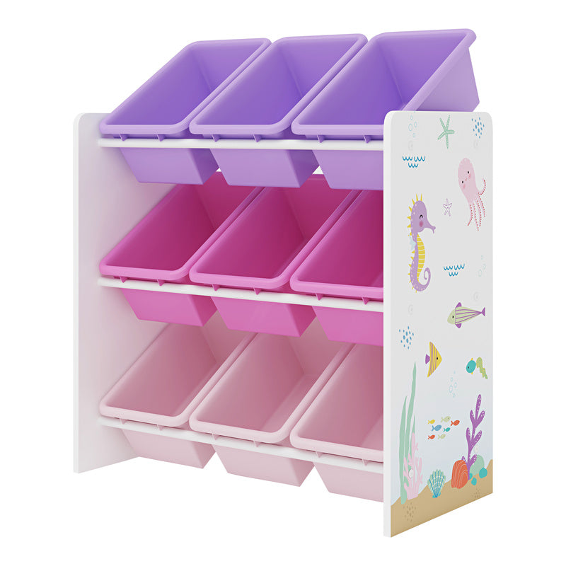 Étagère pour enfants 'Muxía avec 9 bacs de rangement 60 X 62 X 26.5 Cm — Monptitlou