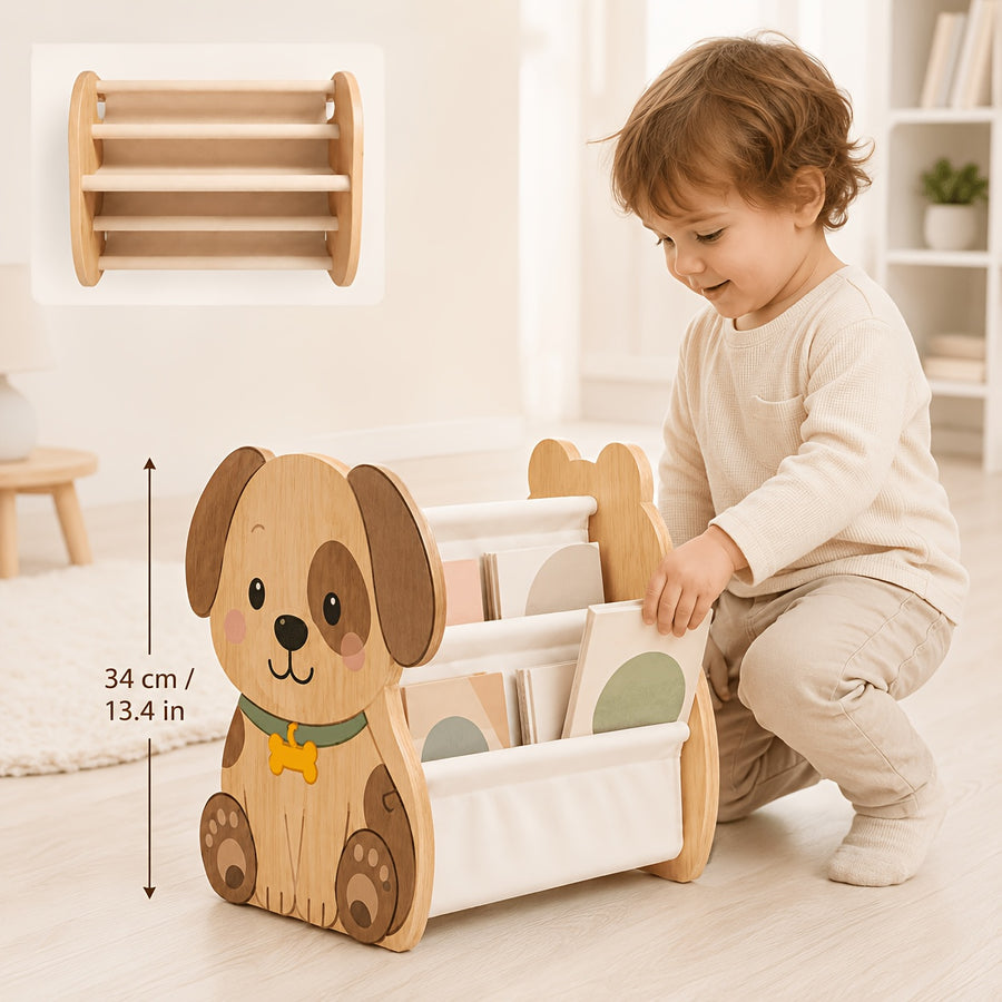 Étagère à livres pour enfants 4 niveaux double face — Monptitlou