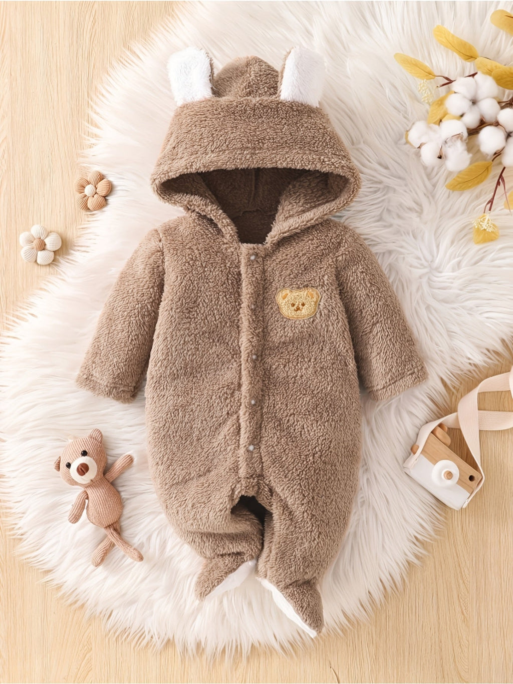 Combinaison à pieds Ours pour bébé — Monptitlou