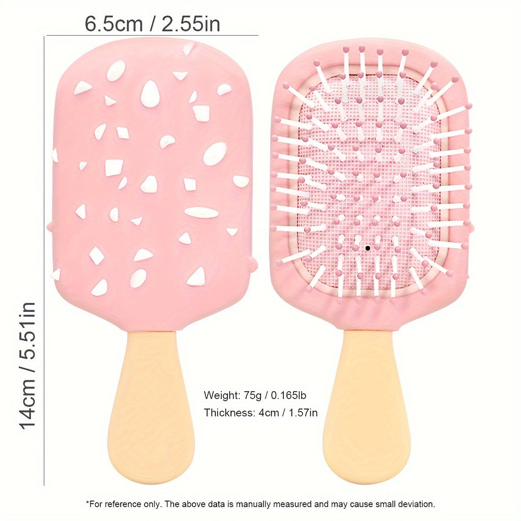 1 brosse à cheveux à coussin d'air sur le thème du crème glacée
