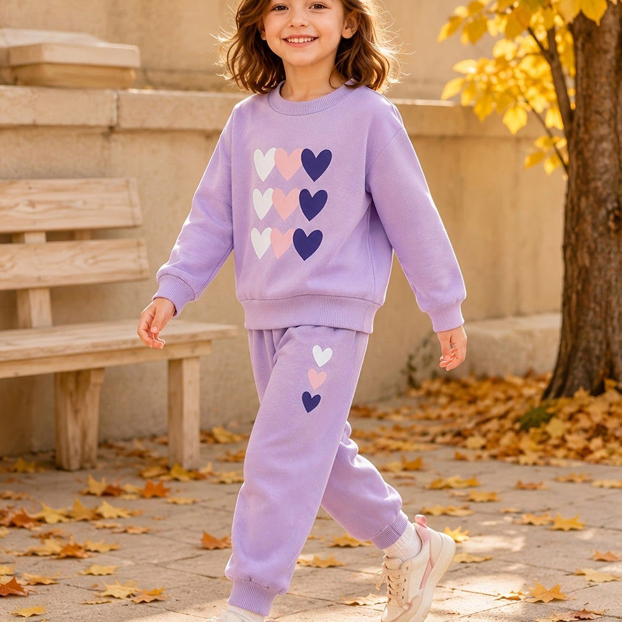 Ensemble 2 pièces. Sweatshirt à col ras du cou et pantalon long pour — Monptitlou