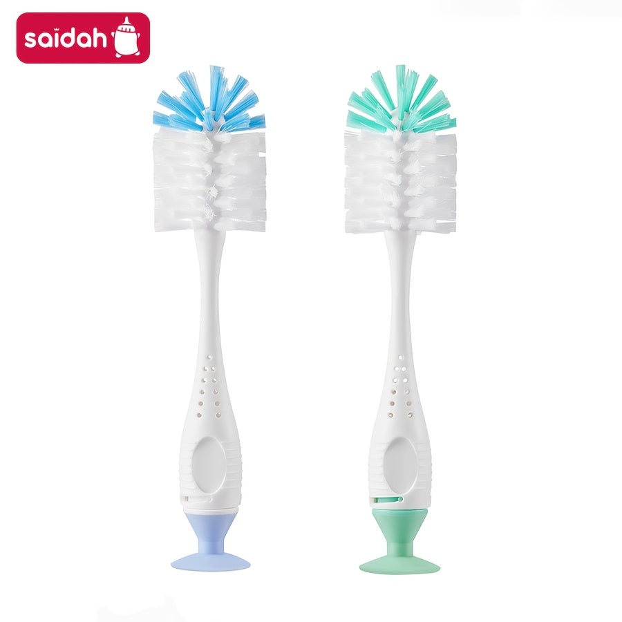 Ensemble de brosses à biberon 2-EN-1 en nylon avec brosse à tétine — Monptitlou