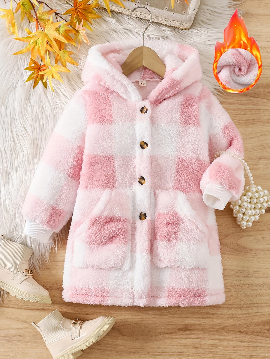 Veste longue à capuche pour fille, à la mode — Monptitlou