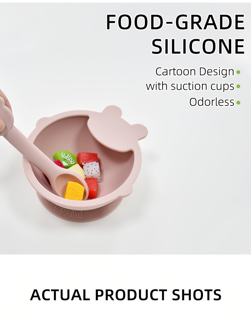 Ensemble de vaisselle pour tout-petits en silicone alimentaire — Monptitlou