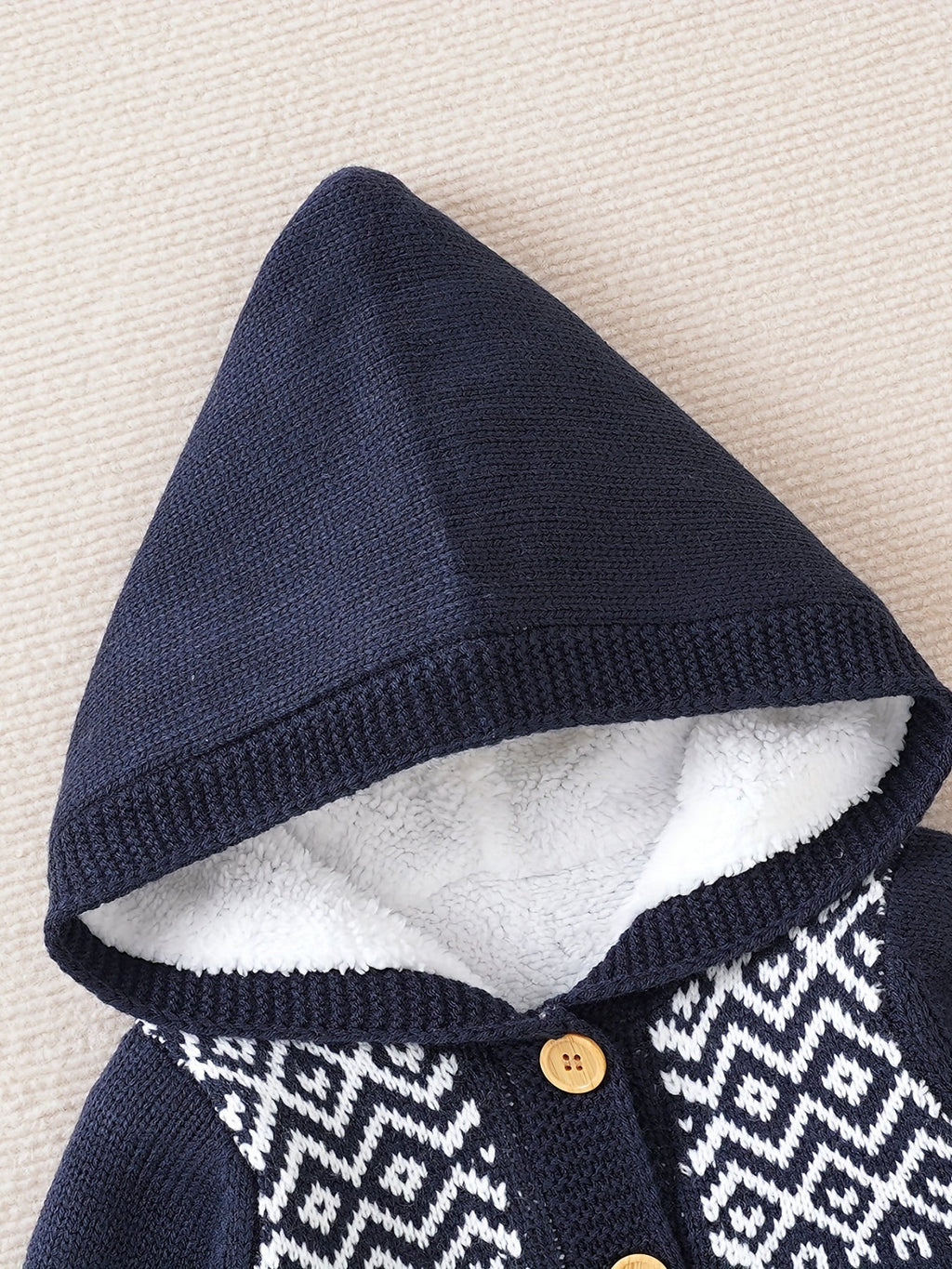 Combinaison tricotée en cachemire, à capuche et à manches longues, pour nouveau-nés, garçons et filles