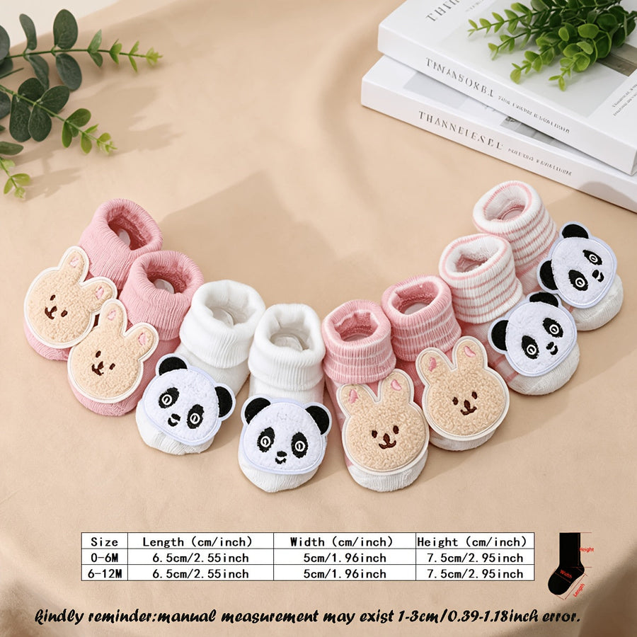 4 paires de chaussettes pour filles, adorables et mignonnes — Monptitlou