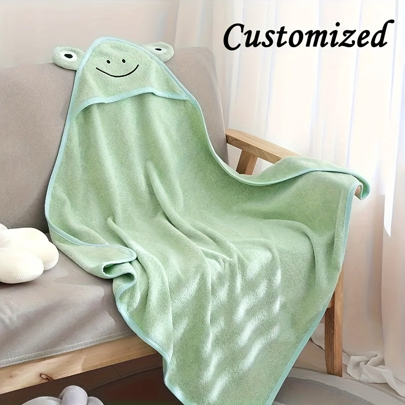 Serviette de bain à capuche personnalisée et mignonne avec motif de — Monptitlou