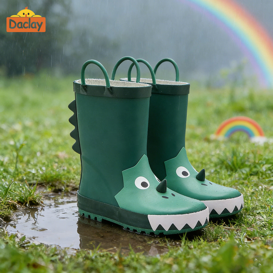 Bottes de pluie vertes, tendance et mignonnes — Monptitlou