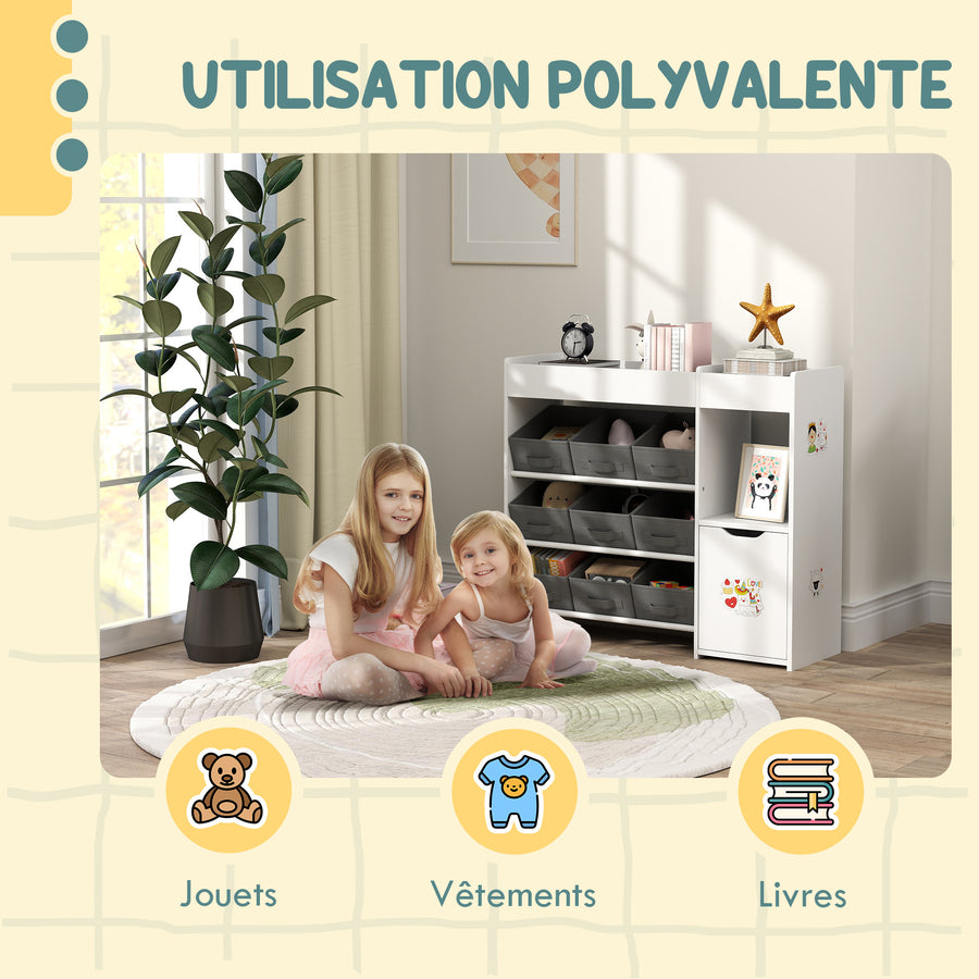 Meuble de rangement AIYAPLAY pour jouets 'S avec 9 tiroirs en tissu et, photo 16