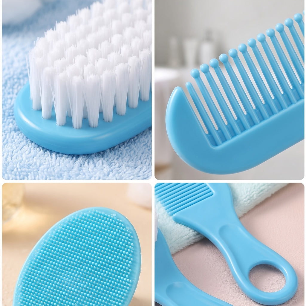 Peigne -croûtes de lait et brosse à poils souples pour nouveau-nés — Monptitlou