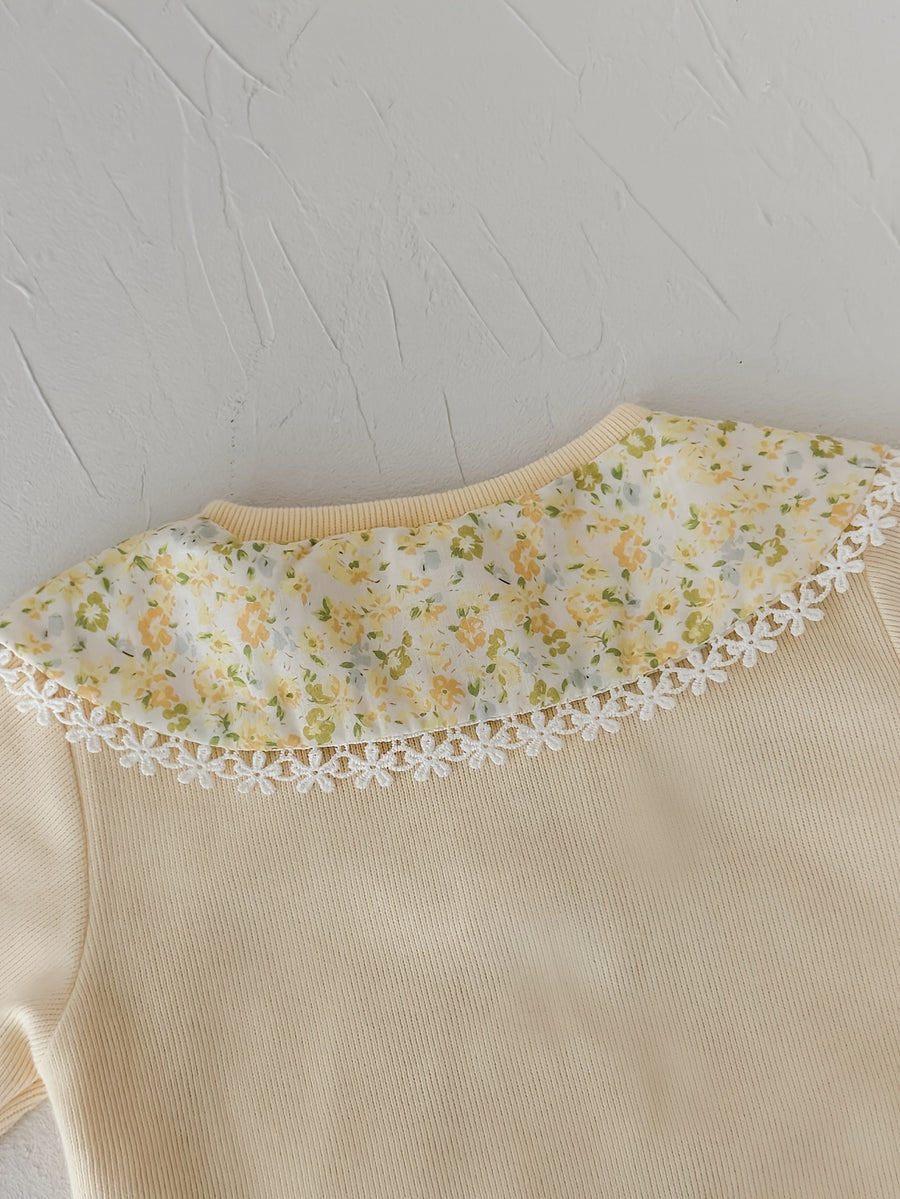 Ensemble 2 pièces pour fille printemps/automne à imprimé floral avec — Monptitlou