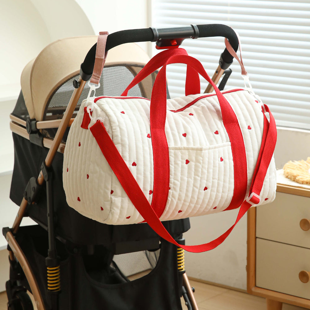 Sac Parent Boston grand sac à langer matelassé style grand cœur - Cadeau — Monptitlou Image