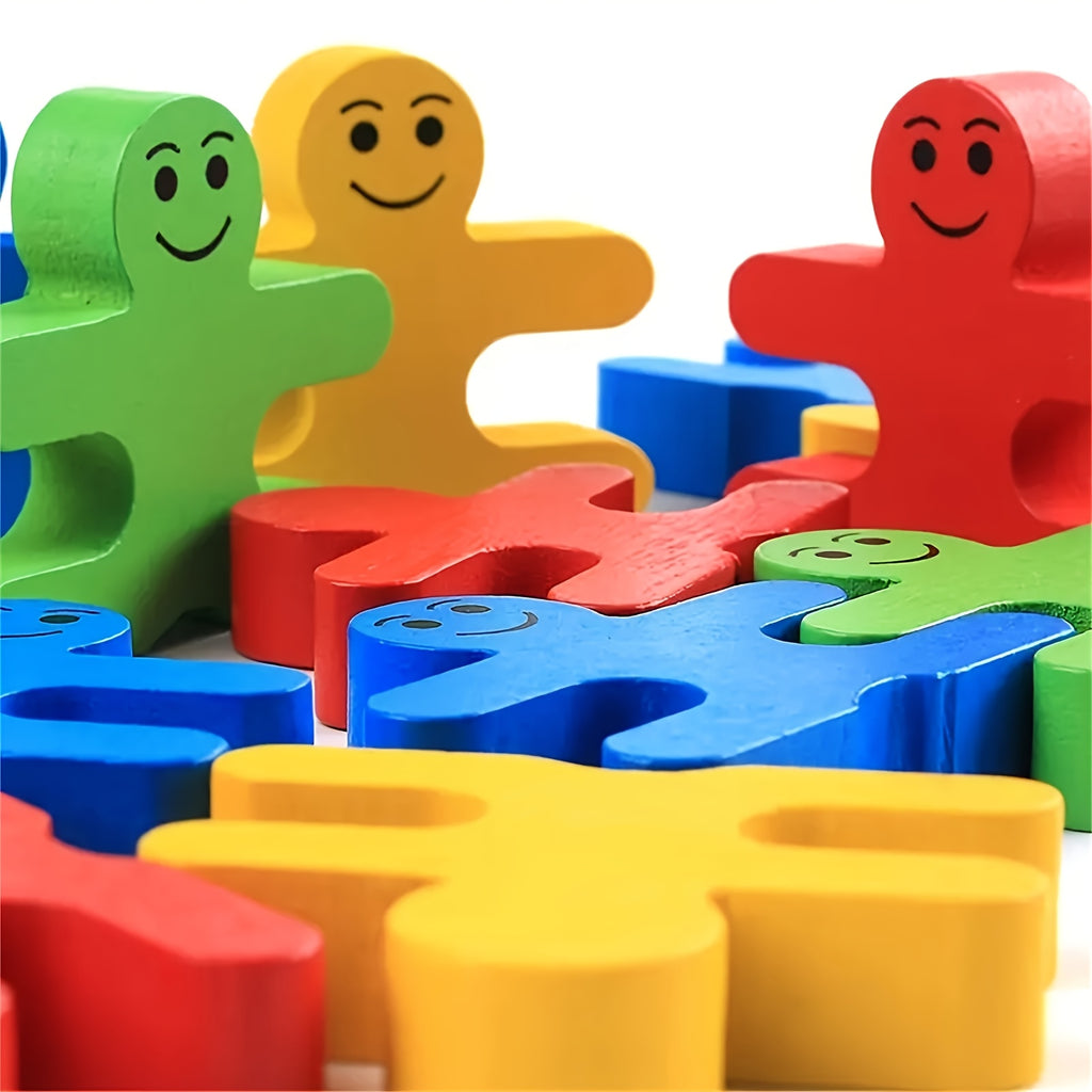 Blocs d'équilibre empilables en bois colorés — Monptitlou