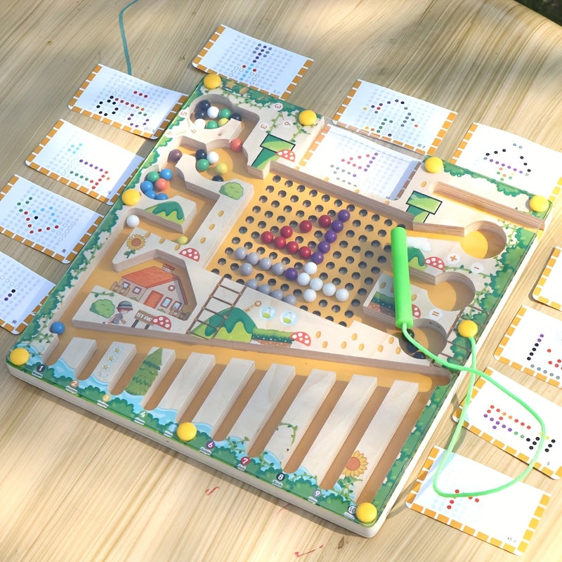 Jeu de labyrinthe magnétique amusant : tri des couleurs — Monptitlou