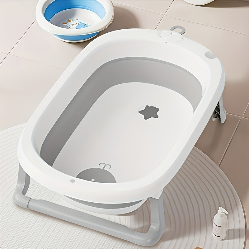 Baignoire pour bébé, trois couleurs au choix, motif mignon de baleine — Monptitlou
