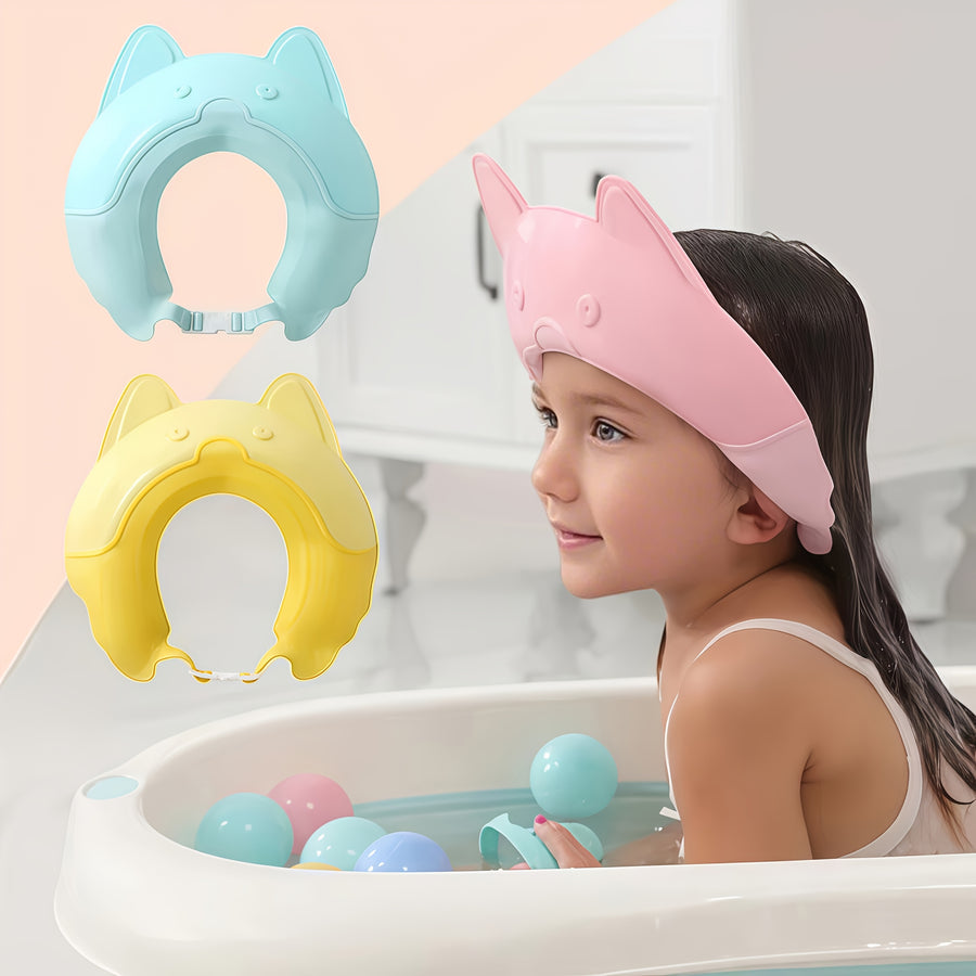 Bonnet de douche et de shampooing 1 pièce, avec bord imperméable — Monptitlou